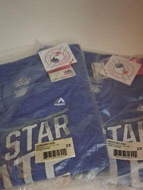 2 New Texas Rangers Lone Star State 2X Tshirts Majestic